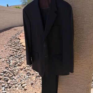 Etienne Aigner Blazer Houndstooth Suit 44 L 39  Jacket Pants Classic Pinstripe